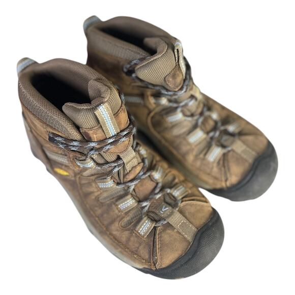 Keen Women’s Targhee II Mid Waterproof Brown Leather Hiking Boots Size-7 - Picture 8 of 9